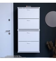 Modilayn UMAY 2'li Asma Antre Hol 72x156x25,5 cm’ lik 4 Düşer Kapak 8 Göz Bölmeli Ayakkabılık