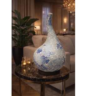 Otantik El Yapımı Mozaik Lamba Salon & Cafe Dekorasyonu 43 cm