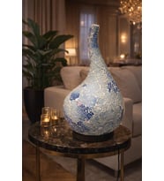Otantik El Yapımı Mozaik Lamba Salon & Cafe Dekorasyonu 43 cm