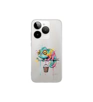 General Mobile Era 30 ile Uyumlu Splash Bukalemun Tasarımlı Şeffaf Silikon Kılıf