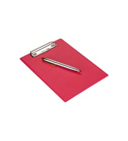 Kapaksız Sekreterlik A5 Pvc 100 Yaprak Kapasiteli Clip Board 17,5x24 cm (Kırmızı)