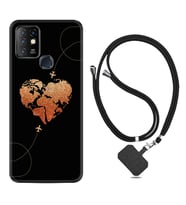 INFINIX Hot 8 9 10 11S Hot 10 Play 10T Kılıf Boyun Askılı Silikon Plane Heart 1721