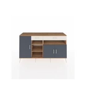 Kronos Konsol 5 Raflı 2 Çekmeceli 3 Kapaklı 176x59x99 Çam-Antrasit/Aytaşı