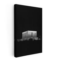 Dikey Kanvas Tablo Anıtkabir Karanlık Silüet Atatürk Tablosu Ev Ofis Duvar Dekoru