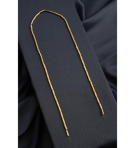 Hematit Doğal Taş Parlak Altın Sarı Silindir Kesim 2x8mm Dizi