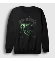 Presmono Unisex Siyah Cursed Place Mezarlık Cemetery Sweatshirt 484530tt