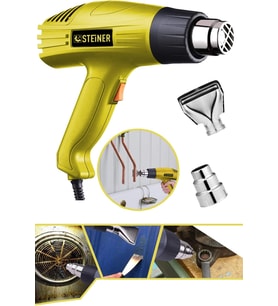 Steiner Germany Technology 3000 Watt 2 Kademeli Çelik Rezistans Profesyonel Sıcak Hava Isı Tabancası