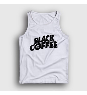 Presmono Unisex Beyaz Black Coffee Hediye Filtre Kahve Atlet 506963tt (Beyaz)