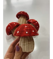 RATTAN BAMBU  TASARIM KIRMIZI MANTAR