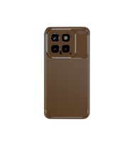 Newface Xiaomi Mi 14T Kılıf Auto Focus Karbon Kapak - Kahverengi