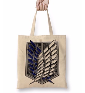 Attack on Titan The Survey Corps Logo Bez Çanta Uzun Saplı