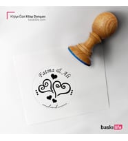 Kişiye Özel Kitap Damgası Kitap Mührü Kaşe Kitap Mühür Özel Damga 196