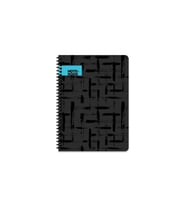 16.5x22.5 Kareli Defter Delta - Mavi (Siyah)