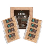 Boveda Humidor Starter Kit 100 Puro Kapasiteli Ahşap Humidor Nemlendirme Seti, B84 Hazırlık ve B72 Nem Paketleri