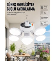 Güneş Enerjili Katlanabilir 5 Kanatlı Solar Bahçe Lambası
