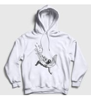 Presmono Unisex Beyaz Icarus Melek Falling Angel Kapüşonlu Sweatshirt 509630tt (Beyaz)