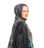 Hasır Desen Pavia Seri Şal Eşarp Askısı ile Birlikte 90X200 cm Yeşil-90X200