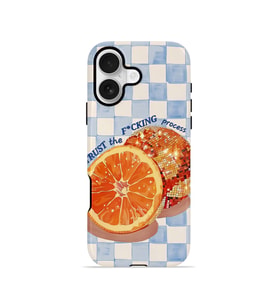 iPhone 17 Vorian Çift Katmanlı MagSafe Kılıf Orange Press Collage
