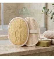 Oval Doğal Kabak Lifli Peeling Kesesi 16x12 Cm