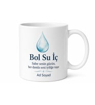 Böbrek Hastası Hatırlatıcısı Bol Su İç Diyaliz Günleri Sabır Kupa Bardak Hediye