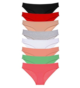 8 adet Süper Eko Set Likralı Kadın Slip Külot Set 1