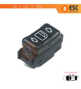 Mercedes W124 A124 C124 S124 W126 C126 W463 W201 190 A1248204510 İçin Sağ Kapı Cam Açma Düğmesi