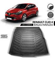 Renault Clio 4 Bagaj Havuzu 2012 Sonrası Havuzlu Bagaj Paspası