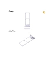 Samsung Z Fold 5 Sim İç Yuvası Çiftli Gümüş Çiftli sim yuvası ikili sim tepsisi çiftli sim aparatı dual sim çekmecesi