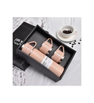 Aliyosso Paslanmaz Çelik Termos Set Pembe 500 ML