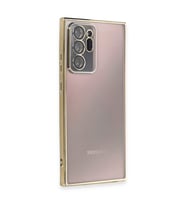 Galaxy Note 20 Kılıf Lensli Silikon - Gold