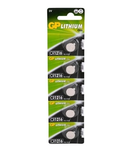 GP CR1216 3 Volt Lityum Pil 5 li Paket