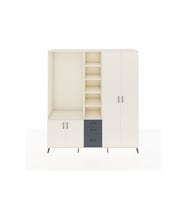 Hyperion Dolap 13 Raflı 3 Çekmeceli 4 Kapaklı 220x44x243 Aytaşı-Aytaşı/Antrasit