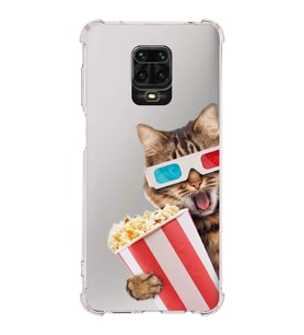 PrintiFy Xiaomi Redmi Note 9 Pro Uyumlu Kedi 1 Baskılı Şeffaf Köşe Korumalı Antişok Kılıf