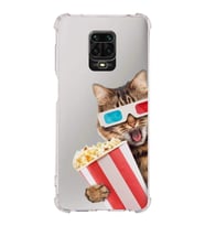 PrintiFy Xiaomi Redmi Note 9 Pro Uyumlu Kedi 1 Baskılı Şeffaf Köşe Korumalı Antişok Kılıf