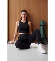 Tommy Life Standart Kalıp Kadın Cepli Yoga Pantolon Siyah 94677