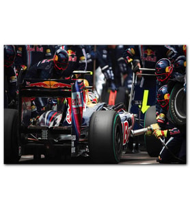 Cakatablo Formula 1 Pit Stop Görseli MDF Tablo