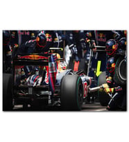 Cakatablo Formula 1 Pit Stop Görseli MDF Tablo