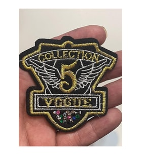 6X6 CM ALTIN SARISI NAKIŞ İŞLEME APLİKE YAMA ARMA