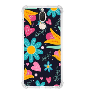 PrintiFy Huawei Mate 10 Lite Uyumlu Retro Color 1 Baskılı Şeffaf Köşe Korumalı Antişok Kılıf
