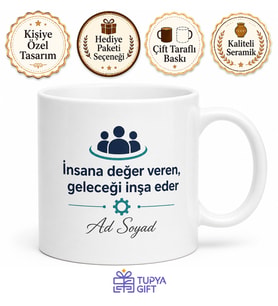 İnsan Kaynakları Temalı Kupa Bardak - IK Uzmanına Özel Tasarım Hediye
