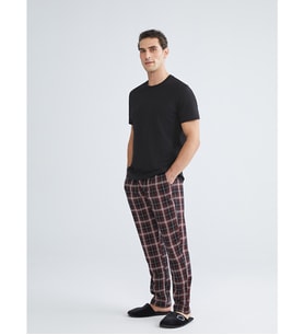 LC WAIKIKI Kırmızı Standart Kalıp Ekose Erkek Pijama Alt