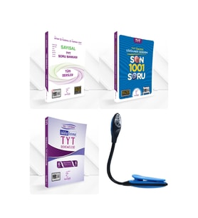 Karekök Yayınları TYT Sayısal Soru Bankası + TYT Çözülmesi Gereken 1001 Soru +6 Lı Deneme + Kitap Okuma Işığı (Çok Renkli)