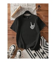 Erkek Baskılı Oversize T-shirt - Siyah