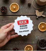 Kişiye Özel Avukata Hediye Bardak Altlığı Avukatlar Günü Hediyesi (Bej)