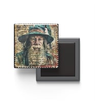 Dumbledore - Baskılı Buzdolap Magneti Kare - 9x9 cm