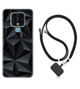 Tecno Camon 16 18P Pova Kılıf Boyun Askılı Silikon Prizmalar 1782