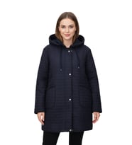 Kadın Kapitone Kapüşonlu İçi Peluş Mont BGL-ST05024 (Lacivert)