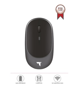 Torima TM-16 Gri Kablosuz Çift Modlu Sessiz Mouse Fare