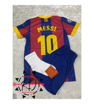 Lionel Messi 2011 Barcelona Retro 4 lü set çocuk forması (Kırmızı)