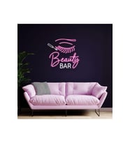 Beauty BAR Yazılı Kirpik Figürlü Neon Tabela